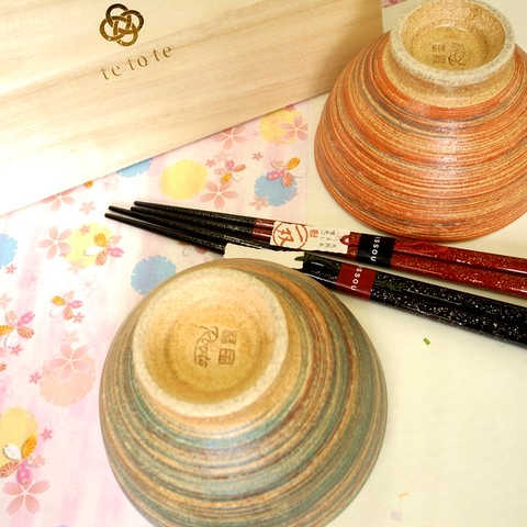 夫婦箸&茶碗セット 銀河