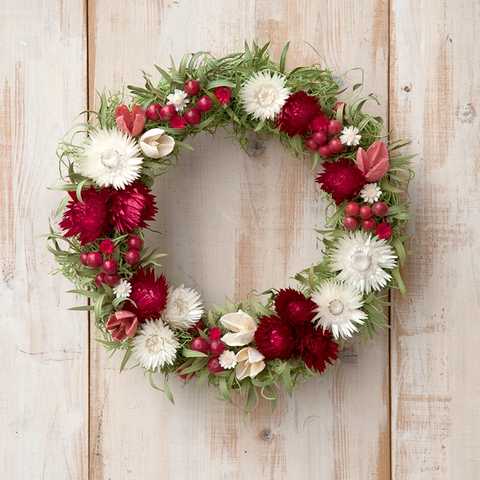 ドライフラワーꕤ︎︎スプレーバラと木の実いっぱい Xmas 花籠