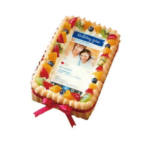 インスタグラム風フレーム 写真ケーキ