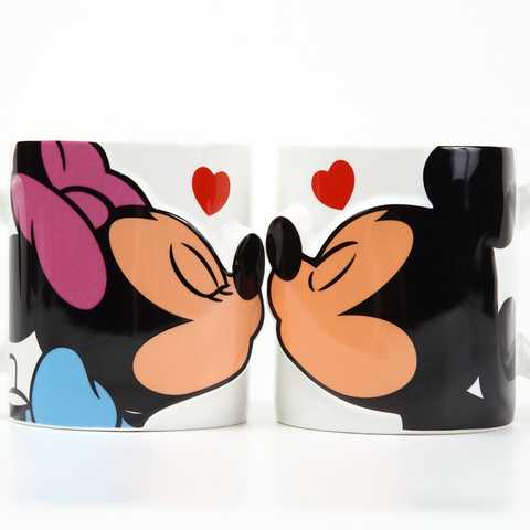 ディズニー Kissペア マグカップ（ミッキー＆ミニー or ドナルド&デイジー）