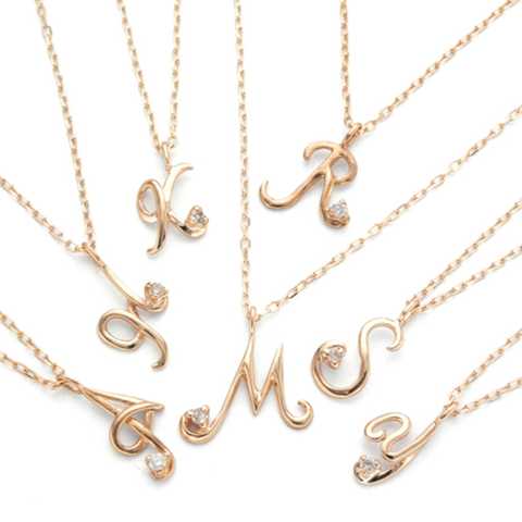 【jewelry Figaro】イニシャルモチーフネックレス