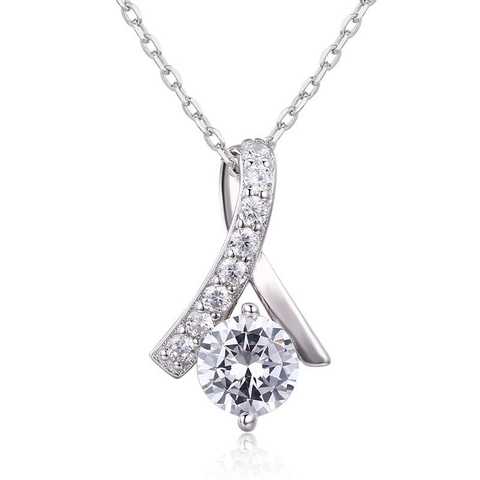 スワロフスキー リボンネックレス