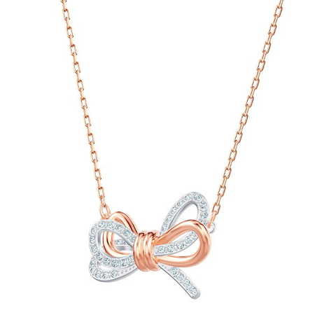 スワロフスキー ダブルリボンネックレス