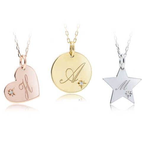 MUZE JEWELRY イニシャルネックレス