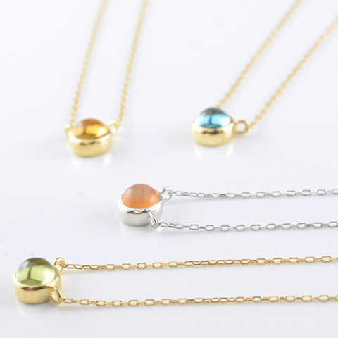 天然石一粒ネックレス