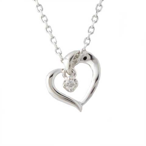 【4℃】ハートモチーフネックレス