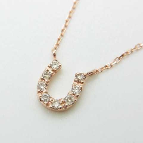 【jewelry Figaro】馬蹄ダイヤモンドネックレス