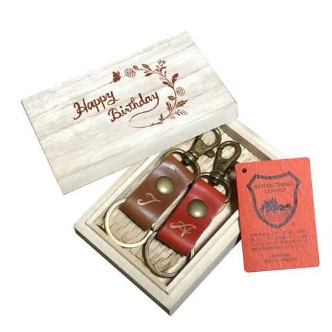 イニシャル ペア キーホルダー