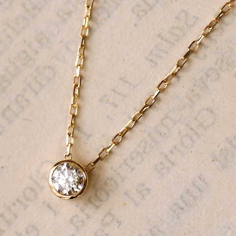【Choco Fiore】一粒ダイヤネックレス