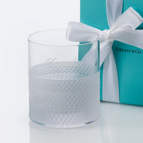 【名入れ】ティファニー ダイヤモンドポイント ダブル オールドファッションドグラス