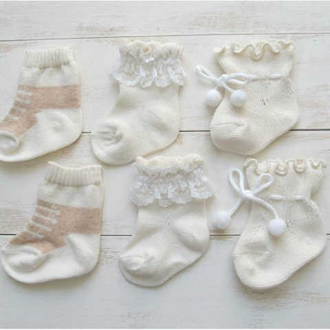 オーガニックコットン ベビーソックス 3点セット