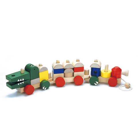 ワニさんの汽車つみき