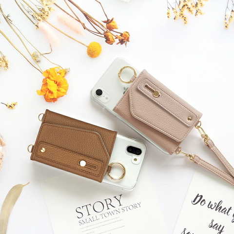 ロングストラップ付きスマホショルダー　全機種対応