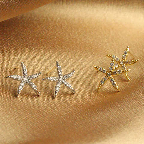 14k スターフィッシュ ピアス 