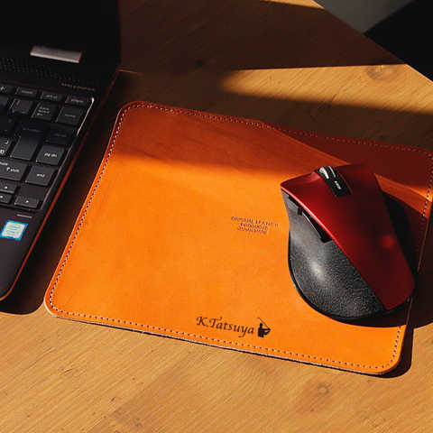 【名入れ】本革 マウスパッド