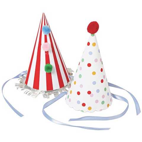 パーティーハット ドット Toot Sweet 2種×4セット 計8個