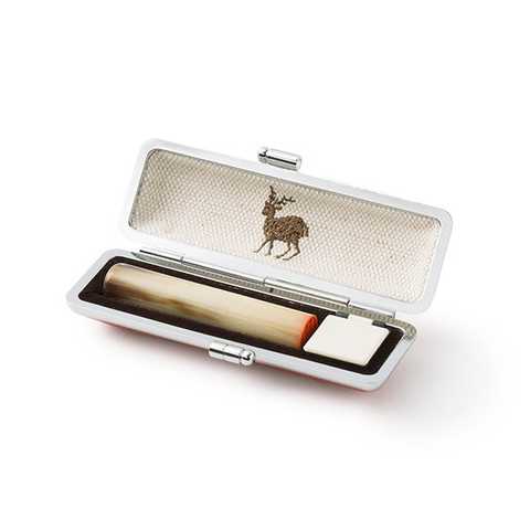 手織り麻の印鑑ケース