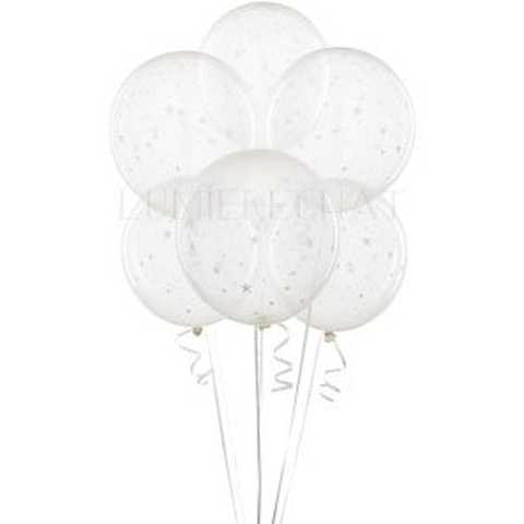 Lumierechat クリア バルーン 100個 空気入れ付き (スター)