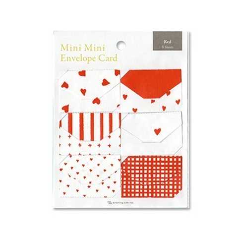 ミニミニエンベロープカード　レッド