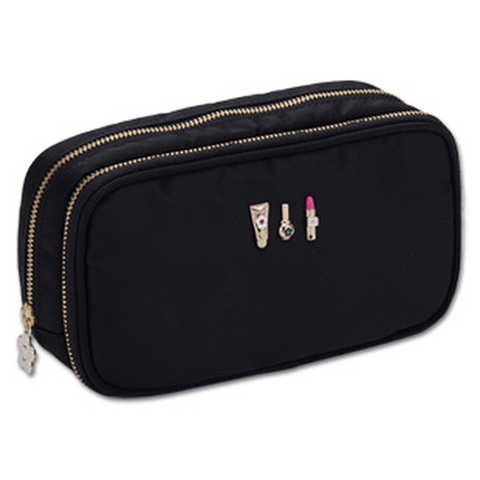 3COSMETICS2  Wファスナーポーチ（ブラック）