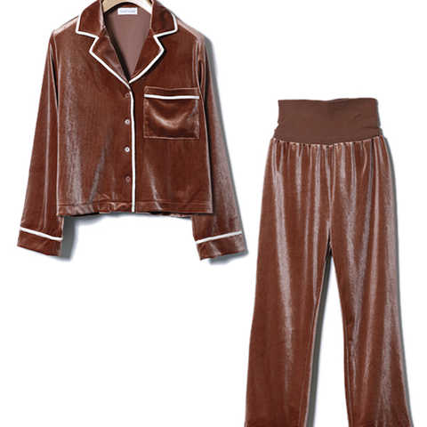 ベロアピンラインパジャマ/セット