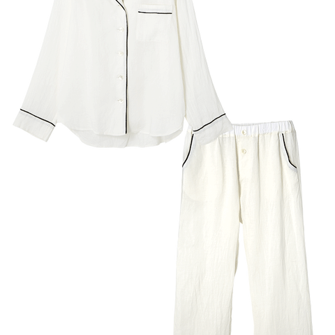 Color piping Pajama Set