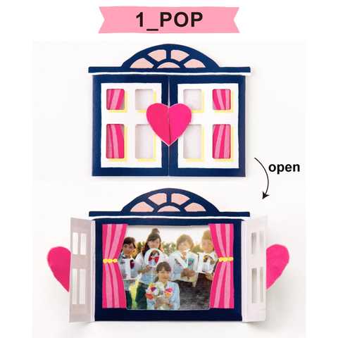 トリックアルバムデコレーション：窓型フォトフレーム POP