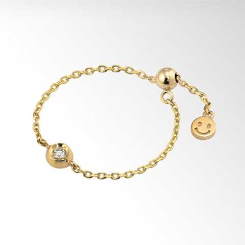 STAR JEWELRY Girl DIAMOND SMILE CHAIN RING