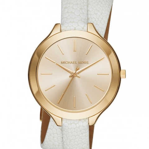 マイケルコース　Slim Runwayゴールドトーン/レザー ウオッチ