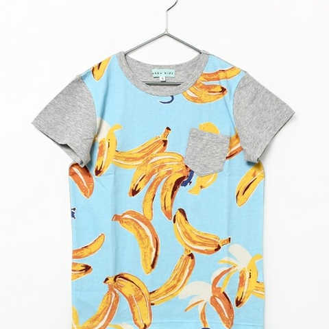 ワニ・バナナプリントTシャツ