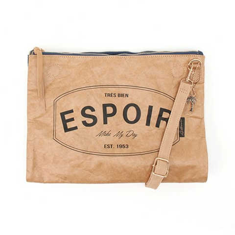 2WAYリゾートプリントペーパークラッチバッグ