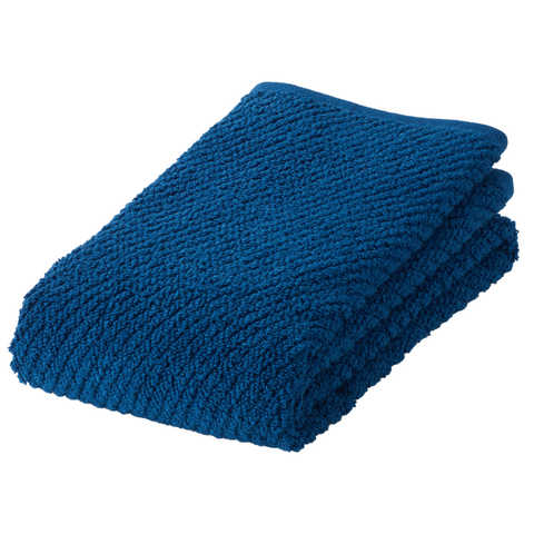 オーガニックコットン藍染めフェイスタオル／濃藍　３４×８５ｃｍ