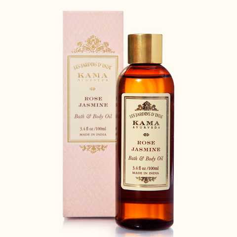 カーマ ローズ ジャスミン ナチュラル バス&ボディ オイル [Kama Rose Jasmine Bath & Body Oil] 100ml