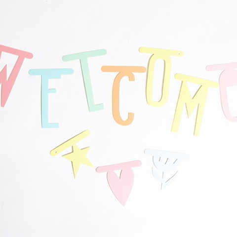 DIY レターバナー パステルカラー - A little Lovely Company