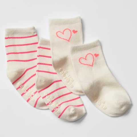Organic heart socks (2-pack)