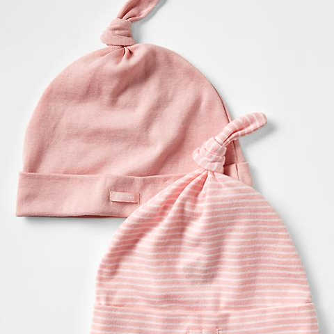 Favorite pink knot hat (2-pack)