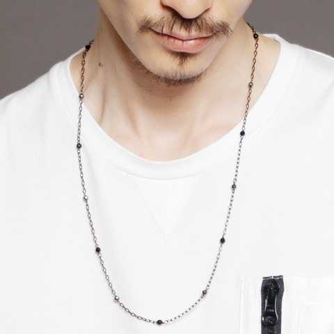 Genri/ゲンリ/MADE IN JAPAN/日本製/【spitz】/CHAIN×STONE LONG NECKLACE