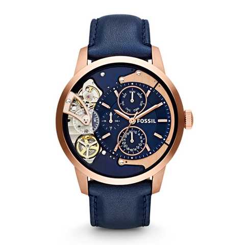 TOWNSMAN MULTIFUNCTION LEATHER WATCH - BLUE ME1138P
