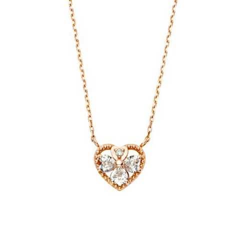 VA VENDOME AOYAMA（ヴィエー　ヴァンドーム　アオヤマ）　オープンハートネックレス（ピンク）