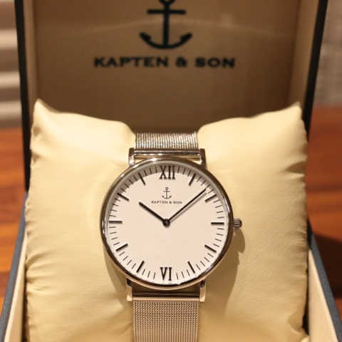 Campus 【ケースカラー；シルバー】【ホワイトダイアル】シルバーメッシュバンド (40mm)