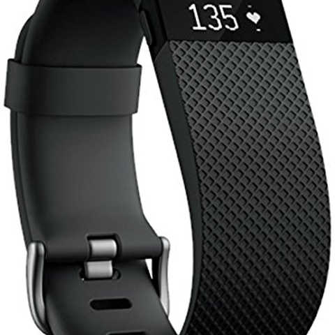 【日本正規代理店品】Fitbit ワイヤレス活動量計＋心拍計リストバンド ChargeHR Large Black FB405BKL-JPN