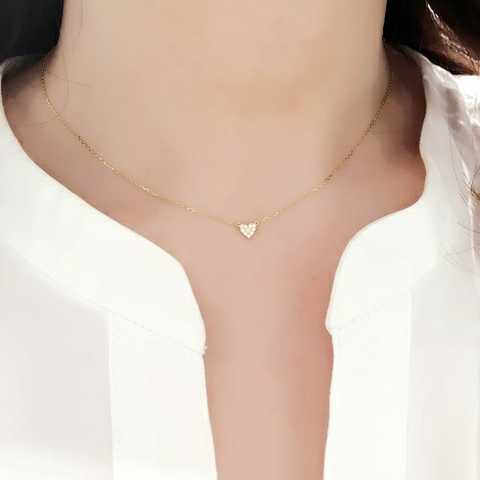 ハートパヴェネックレス