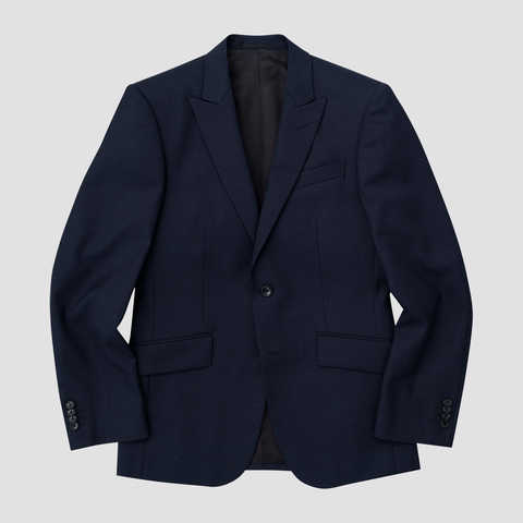 【秋冬春】普段使いに最適なネイビーシャドウストライプジャケットA