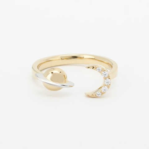 【プラネット】土星×月 リング