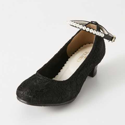 パール調デザインパンプス