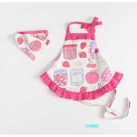 女の子用 キッズエプロン