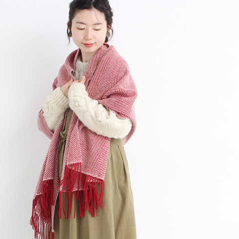 WOOLヘリンボンストール