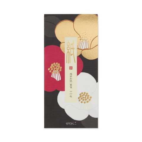 デザインフィル 一筆箋 箔 つばき柄 89389006