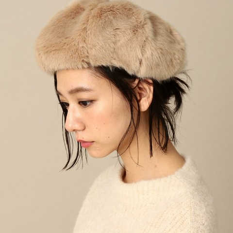 【WEB店舗限定】モコモコベレー帽/ aeBFC モコモコ BRT