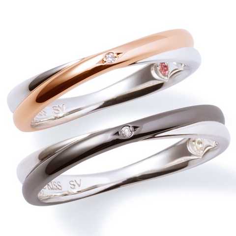 セミオーダー シルバー ペア リング BD-SR2900DM-2901DM